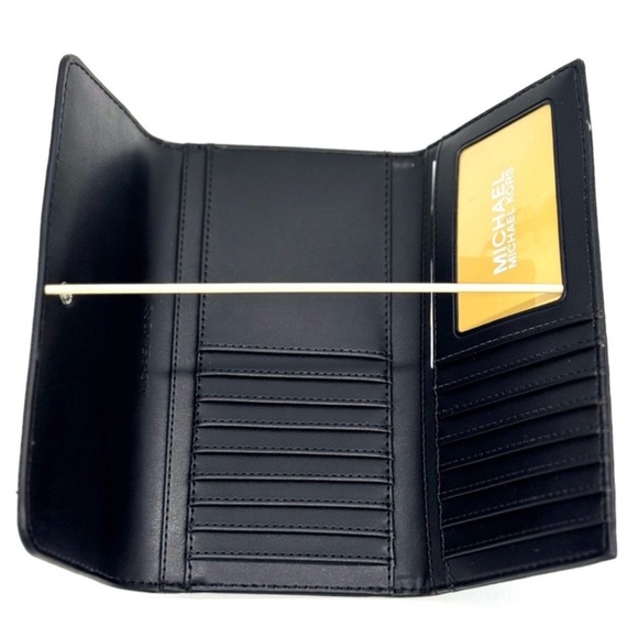 Michael Kors Rhea Medium Zip Backpack & Large Trifold Wallet Optic White Multi - Picture 12 of 13